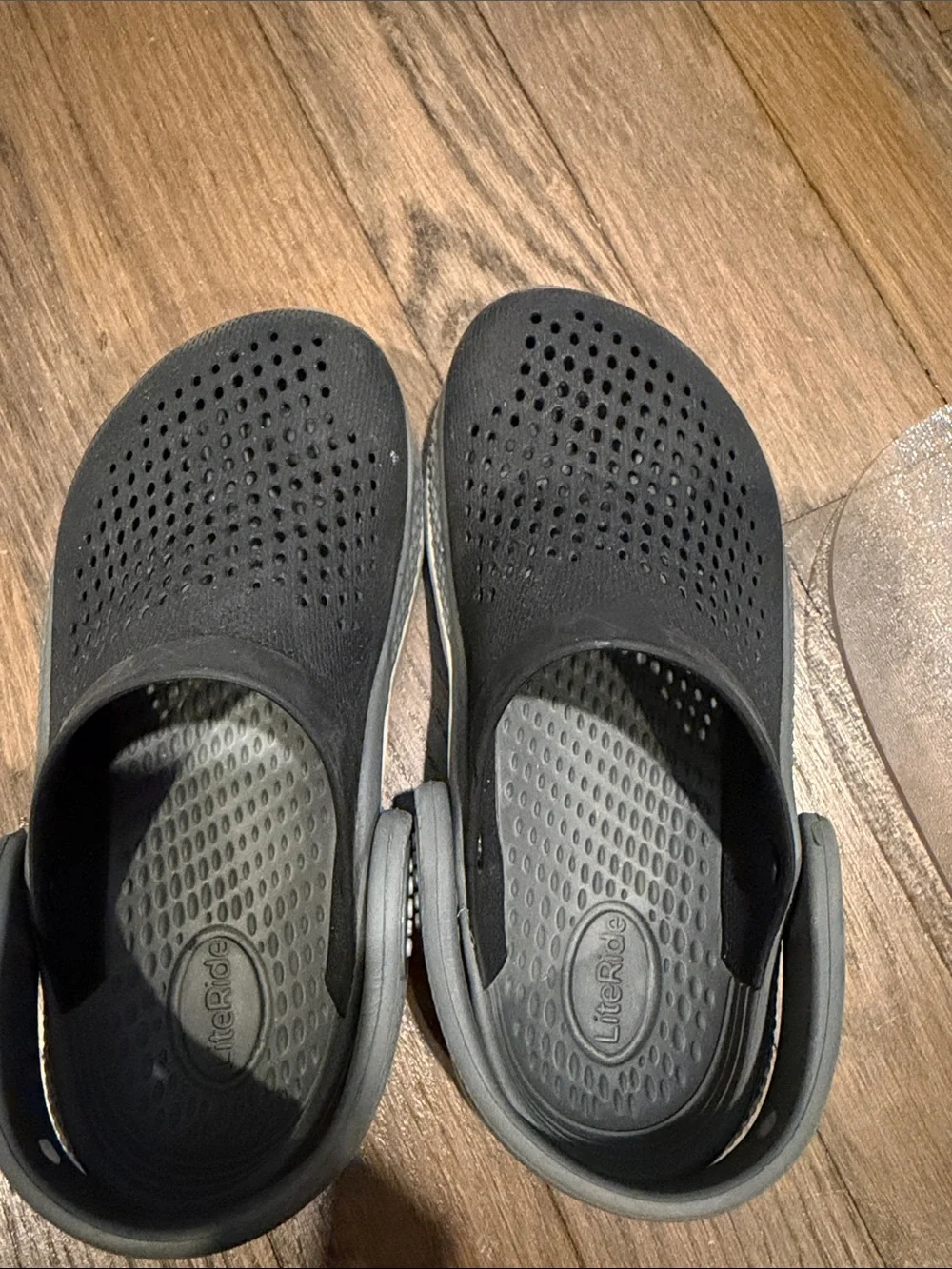 CROCS Kids Black and Gray Slip-On Clog